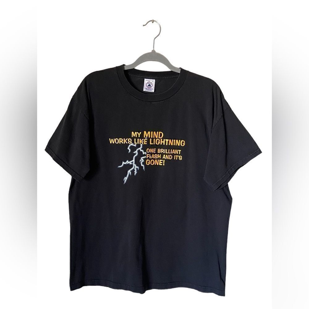 Delta Vintage Funny Life Quotes BlackT Shirt Tees Short Sleeve Size L